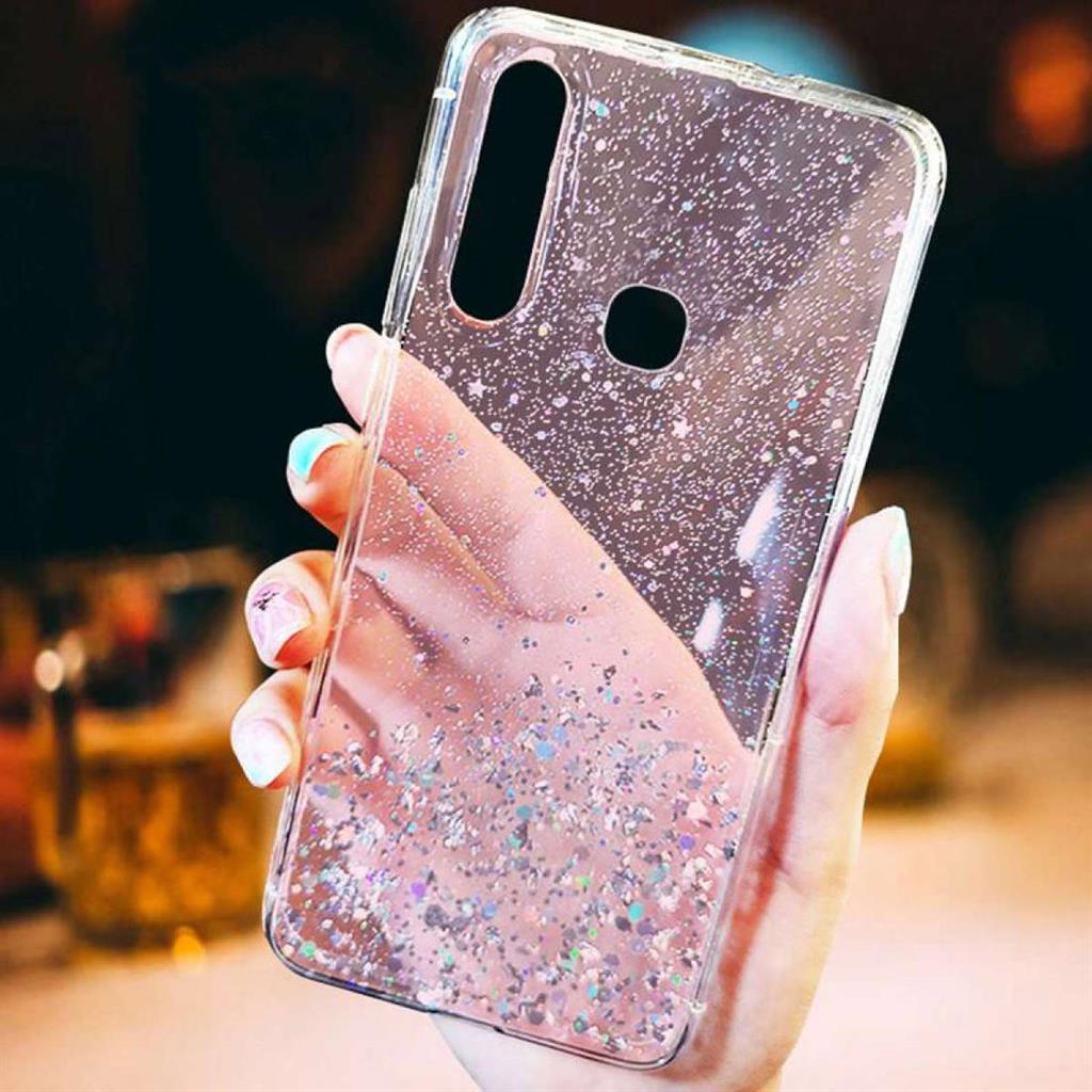 Samsung Galaxy S22 glue glitter hátlap tok (Rózsaszín) 2
