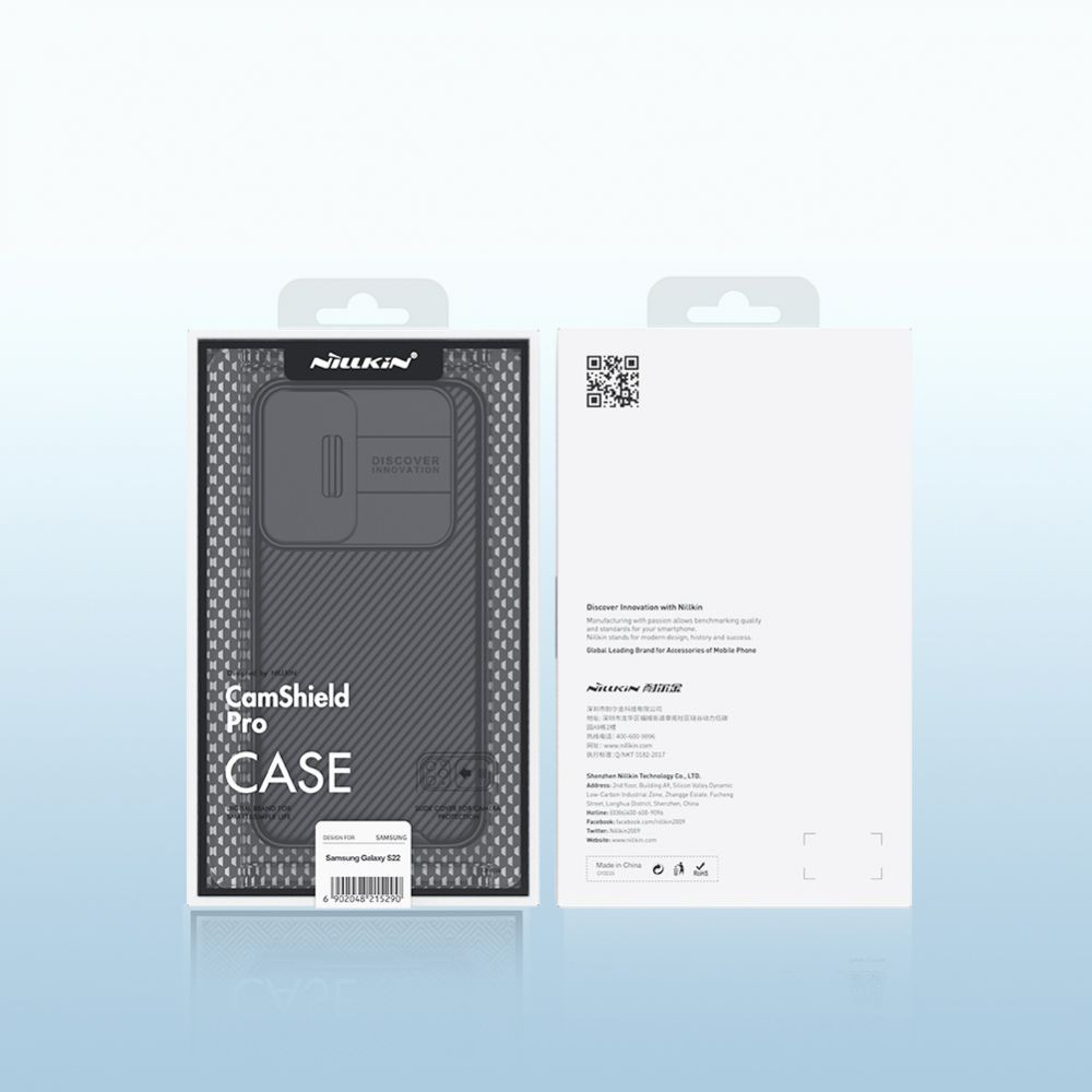 Samsung Galaxy S22 Nillkin camshield hátlap tok (Fekete) 4