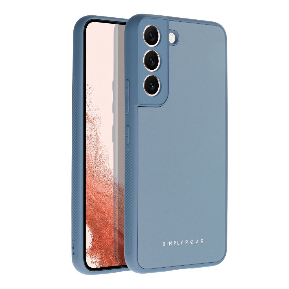 Samsung Galaxy S22 Plus Roar matt üveg hátlap tok (Kék)