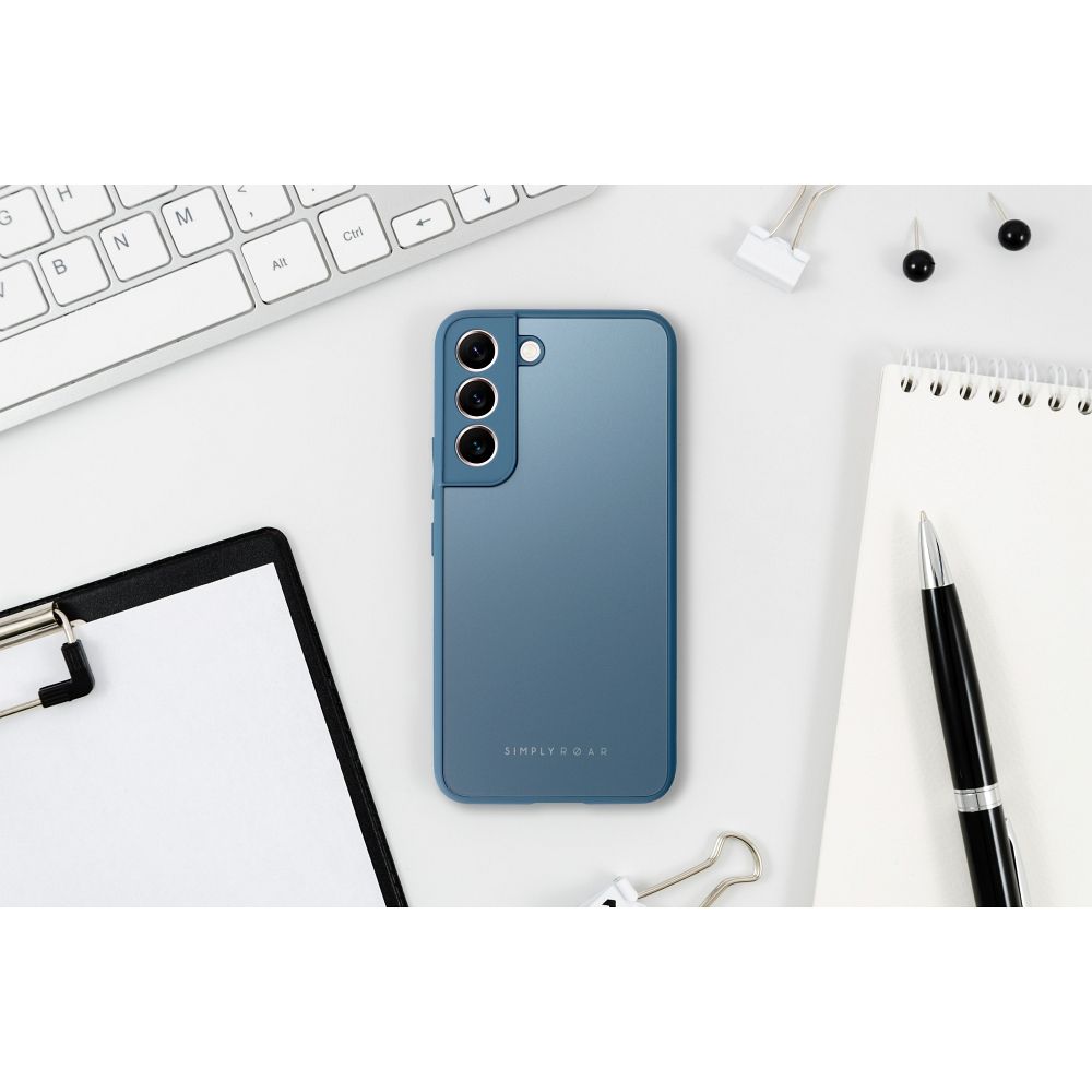 Samsung Galaxy S22 Plus Roar matt üveg hátlap tok (Kék)