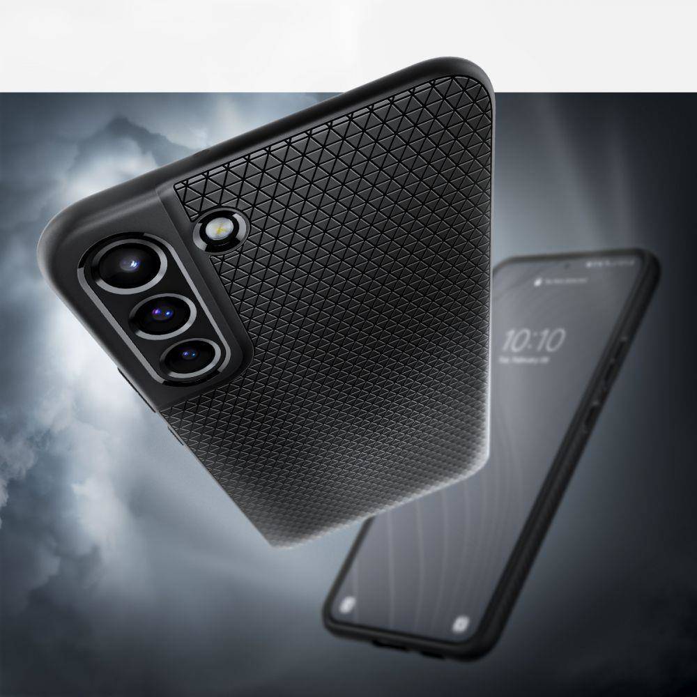 Samsung Galaxy S22 Spigen liquid air prémium hátlap tok (Fekete)