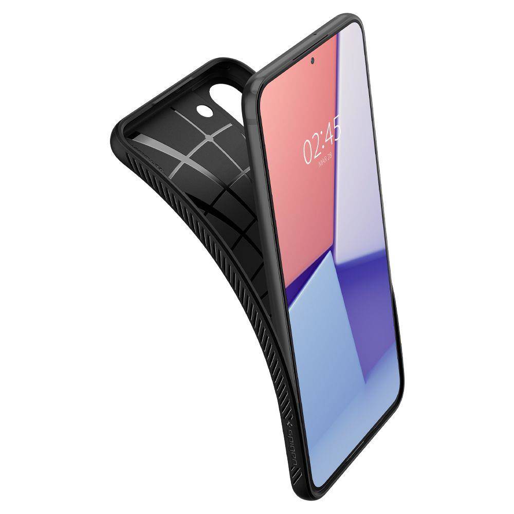 Samsung Galaxy S22 Spigen liquid air prémium hátlap tok (Fekete)