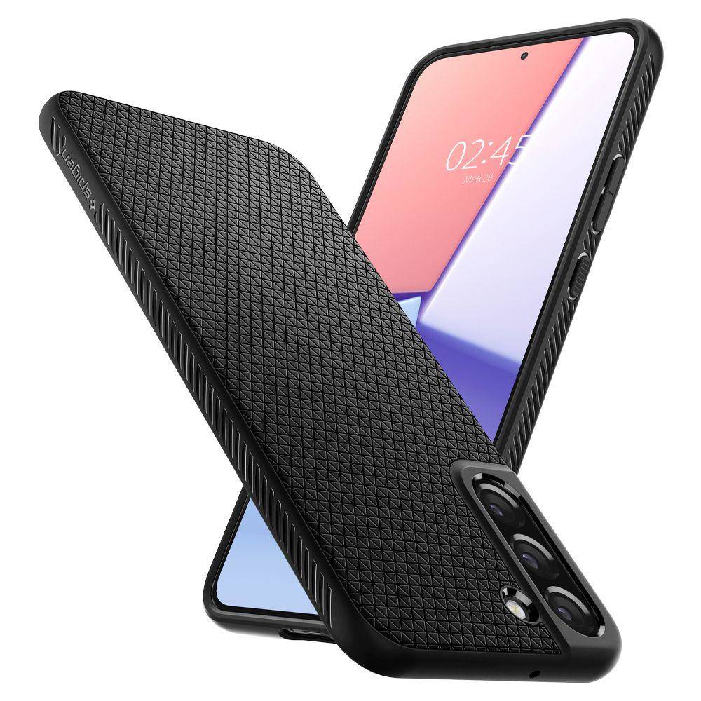 Samsung Galaxy S22 Spigen liquid air prémium hátlap tok (Fekete)