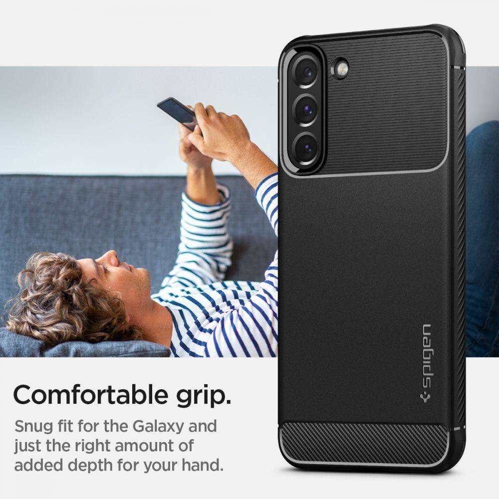 Samsung Galaxy S22 Spigen Rugged armor ütésálló tok (Fekete) 7