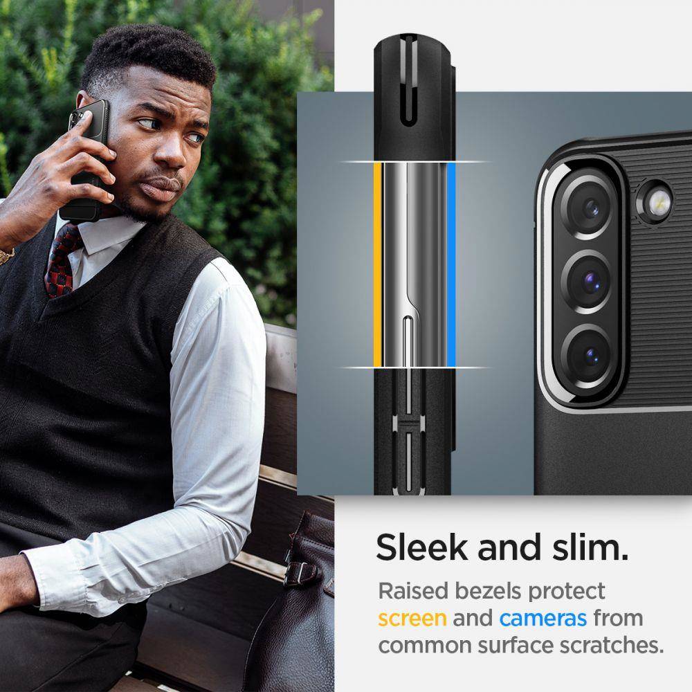 Samsung Galaxy S22 Spigen Rugged armor ütésálló tok (Fekete) 9