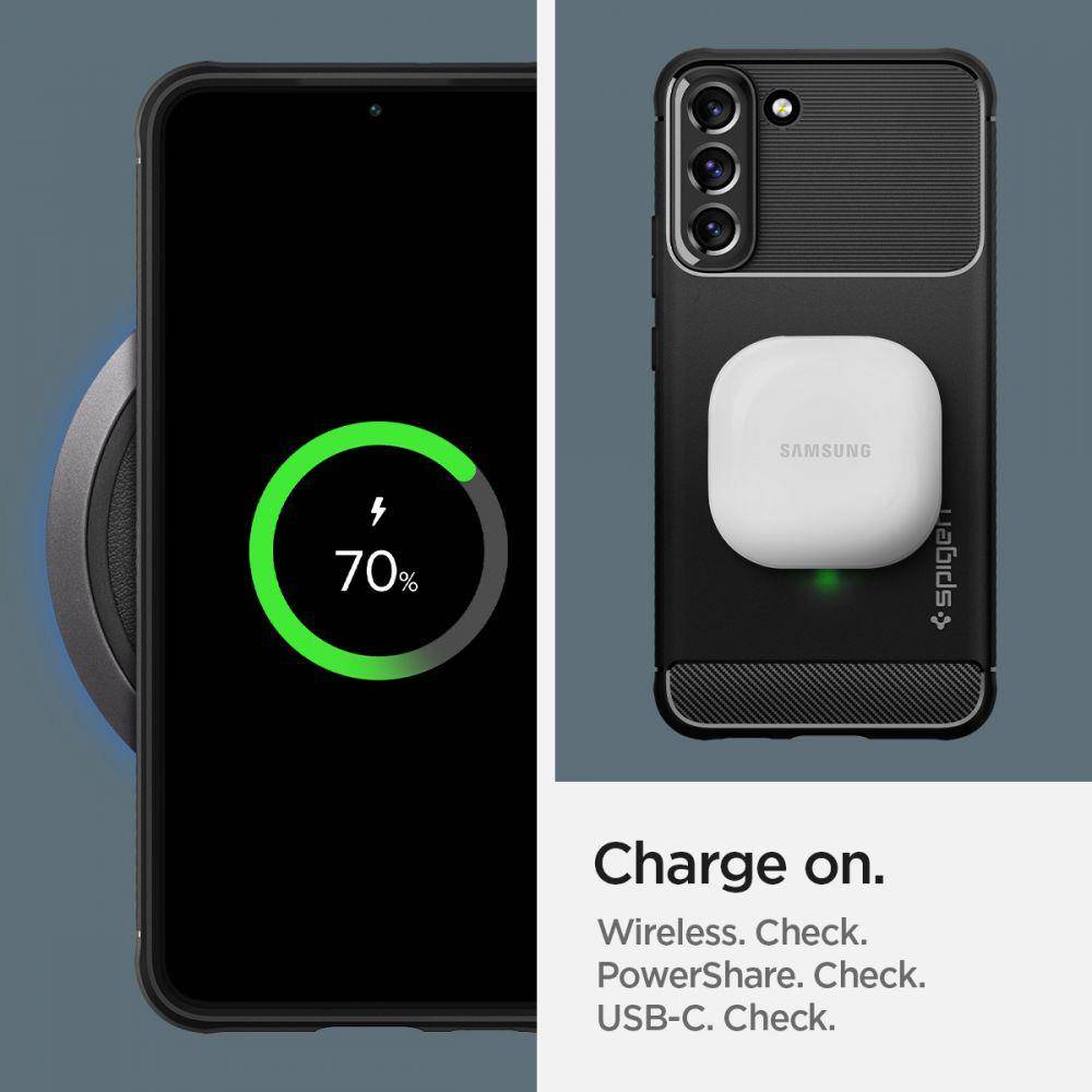 Samsung Galaxy S22 Spigen Rugged armor ütésálló tok (Fekete) 10