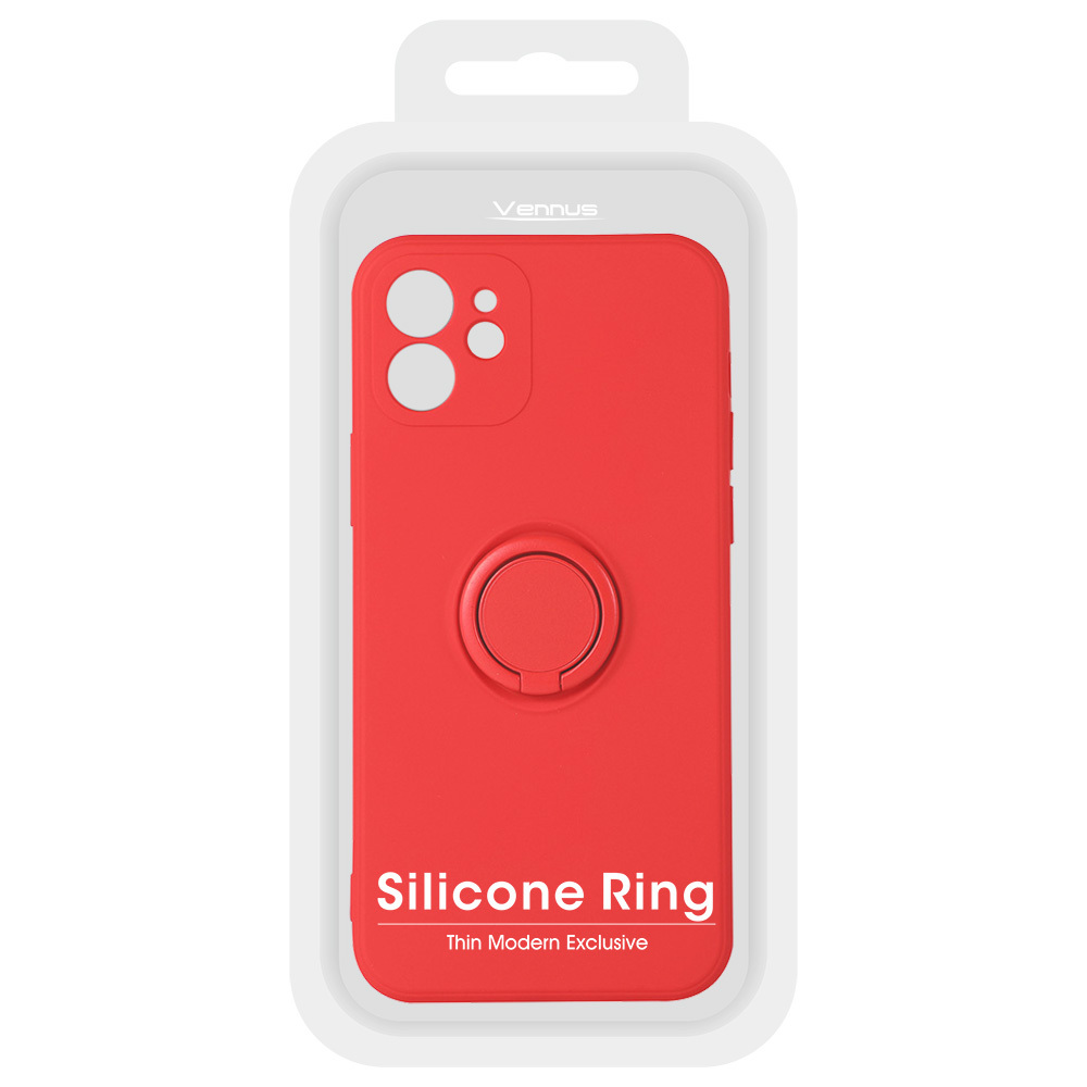 Samsung Galaxy S22 Ultra Vennus ring hátlap tok (Piros)