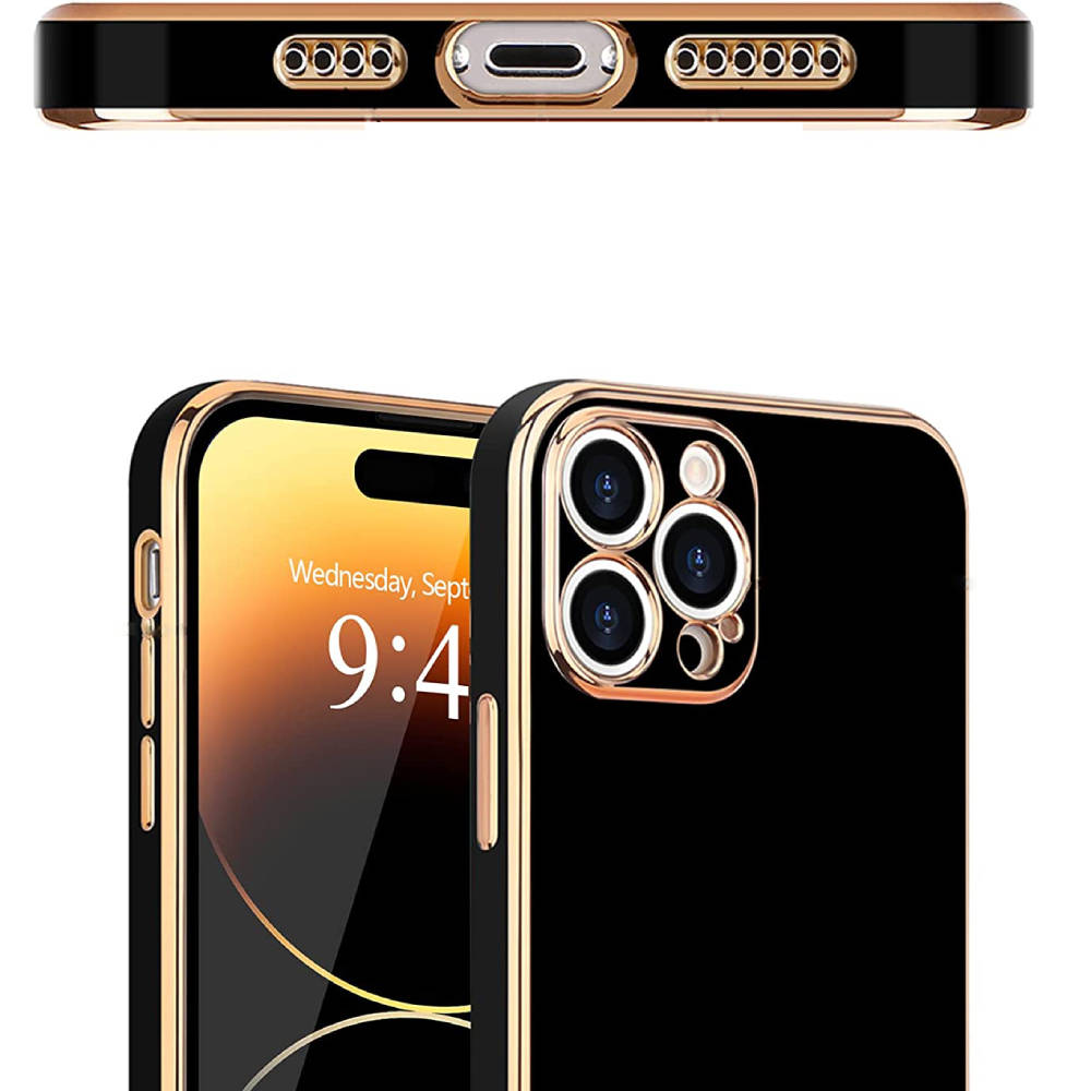 Samsung Galaxy S23 5G Glamour hátlap tok (Fekete)
