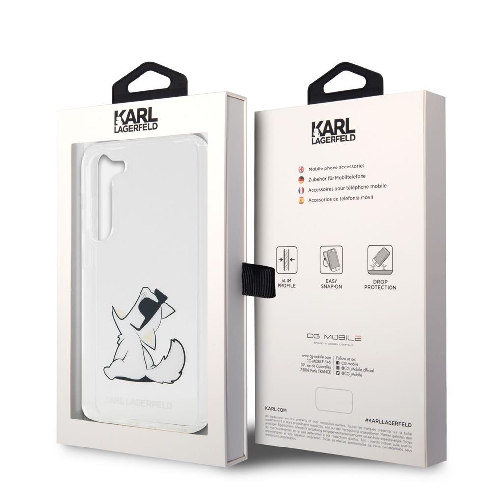 Samsung Galaxy S23 Karl Lagerfeld PC/TPU Choupette Eat tok (Átlátszó) – KLHCS23SCFNRC