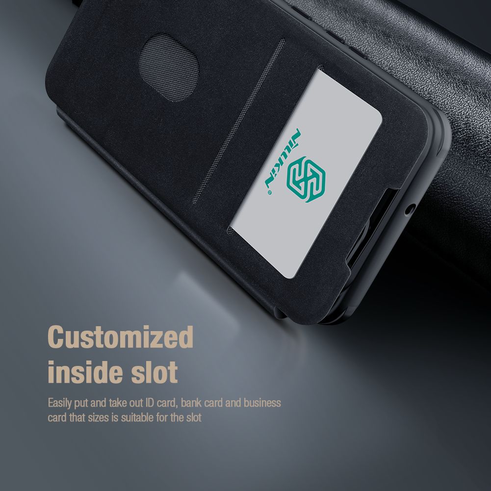 Samsung Galaxy S23 5G Nillkin Qin cloth pro kameravédős szövet notesz tok (Kék)