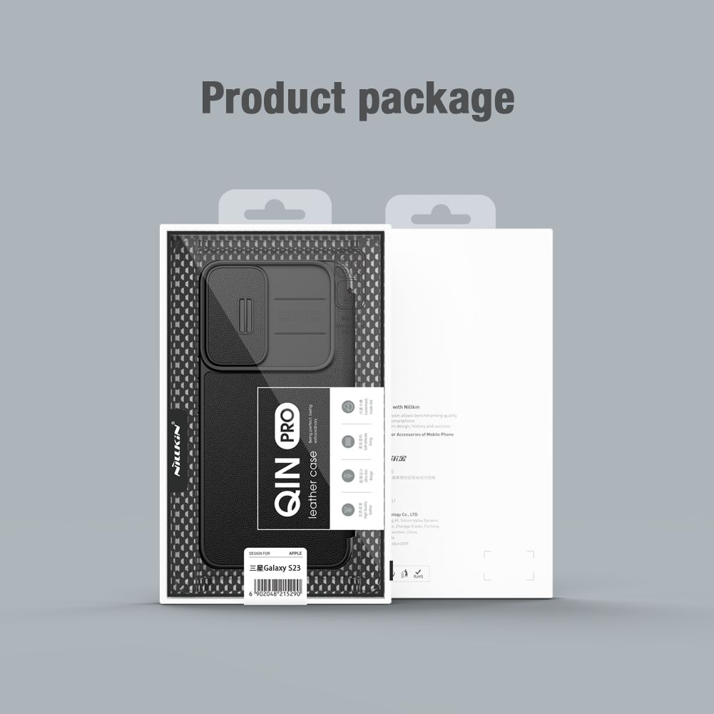 Samsung Galaxy S23 5G Nillkin Qin cloth pro kameravédős szövet notesz tok (Kék)