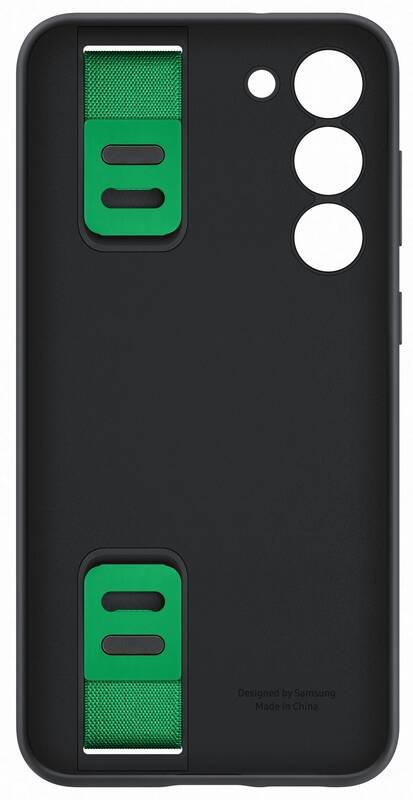 Samsung Galaxy S23 Plus gyári szilikon tok szíjjal (Fekete)