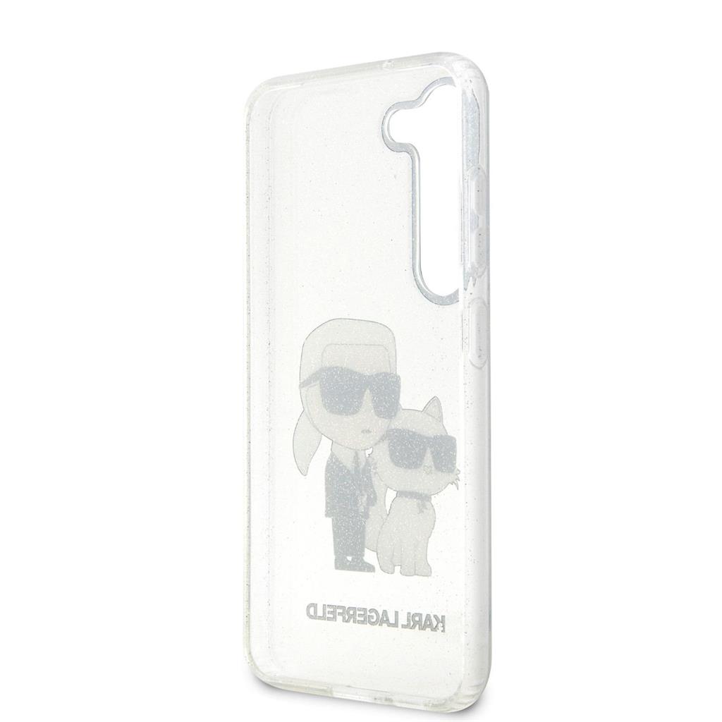 Samsung Galaxy S23+ Karl Lagerfeld IML Glitter Karl and Choupette NFT tok (Átlátszó) – KLHCS23MHNKCTGT