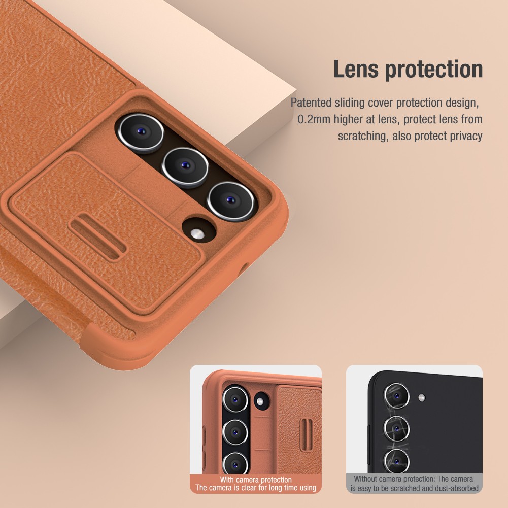 Samsung Galaxy S23 Plus Nillkin Qin pro kameravédős notesz tok (Fekete)
