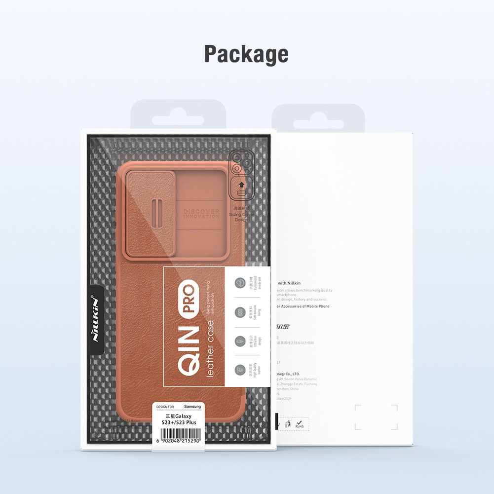 Samsung Galaxy S23 Plus Nillkin Qin pro kameravédős notesz tok (Fekete)