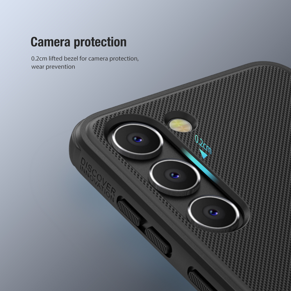 Samsung Galaxy S23 Plus Nillkin Super frosted shield pro strapabíró hátlap tok (Fekete)