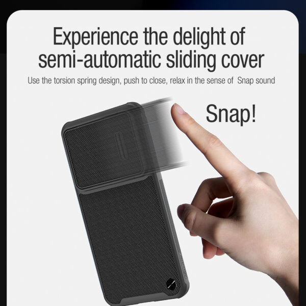Samsung Galaxy S23 Plus Nillkin textured S hátlap tok (Fekete)