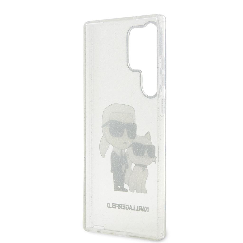 Samsung Galaxy S23 Ultra Karl Lagerfeld IML Glitter Karl and Choupette NFT tok (Átlátszó) – KLHCS23LHNKCTGT