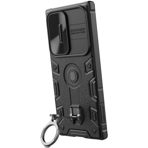 Samsung Galaxy S23 Ultra Nillkin camshield armor pro magsafe hátlap tok (Fekete)