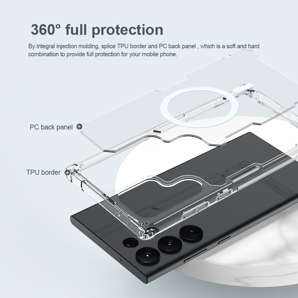 Samsung Galaxy S23 Ultra Nillkin nature pro magsafe hátlap tok (Fehér) 5