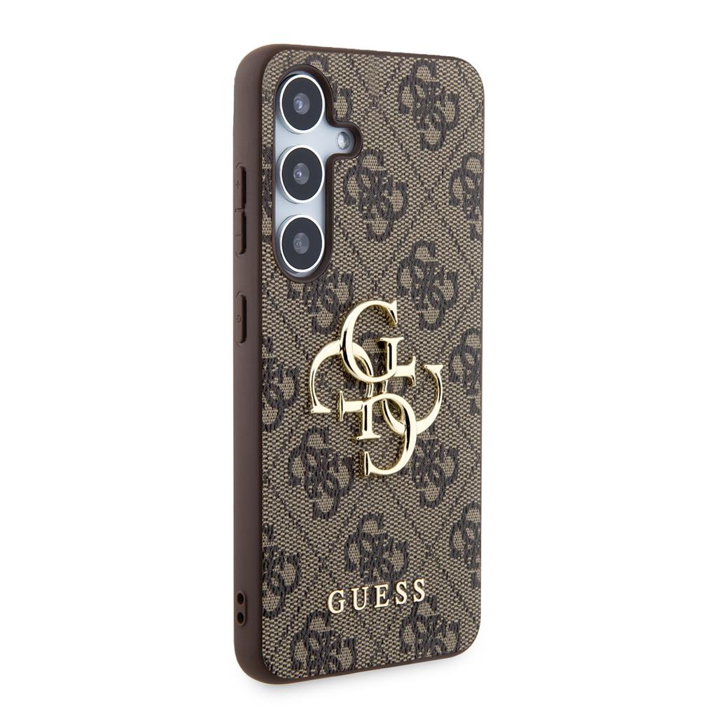 Samsung Galaxy S24 GUESS PU 4G Metal Logo hátlap tok (Barna - GUHCS24S4GMGBR) 0