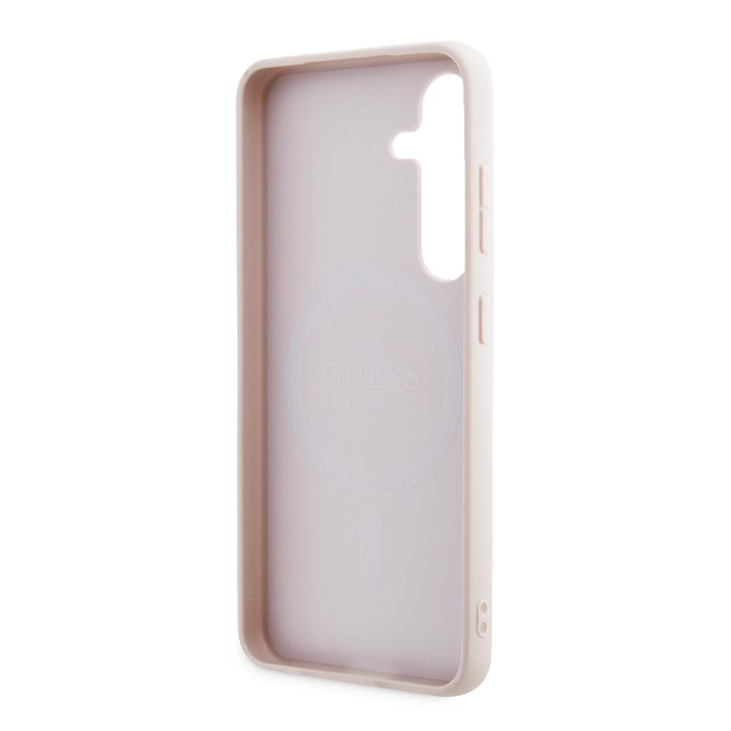 Samsung Galaxy S24 Guess PU 4G Metal Logo tok (Rózsaszín) - GUHCS24S4GMGPI