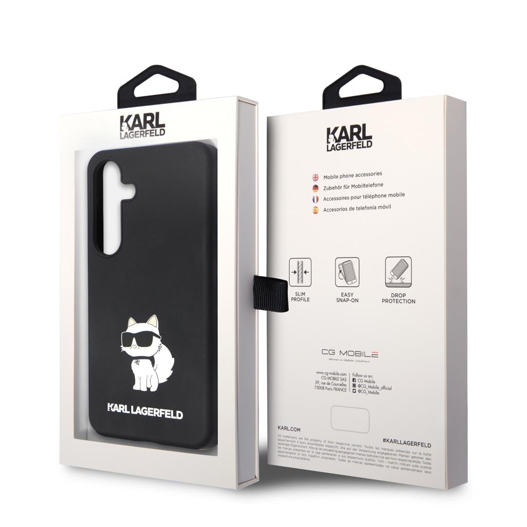 Samsung Galaxy S24 Black Karl Lagerfeld Liquid Silicone Choupette NFT tok (Fekete) – KLHCS24SSNCHBCK