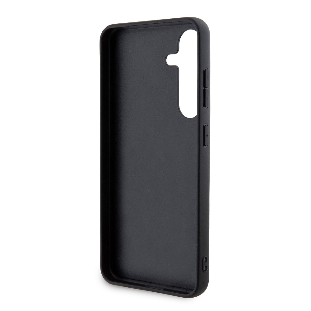 Samsung Galaxy S24 Karl Lagerfeld PU Saffiano Metal Karl and Choupette tok (Fekete) – KLHCS24SPSAKCMPK