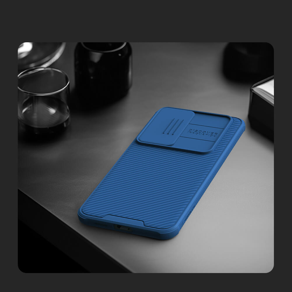 Samsung Galaxy S24 Nillkin camshield pro kameravédős hátlap tok kék