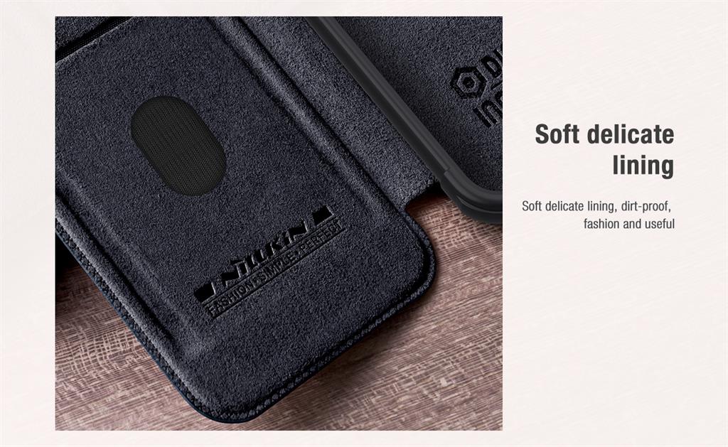 Samsung Galaxy S24 FE Nillkin Qin pro kameravédős notesz tok (Fekete)