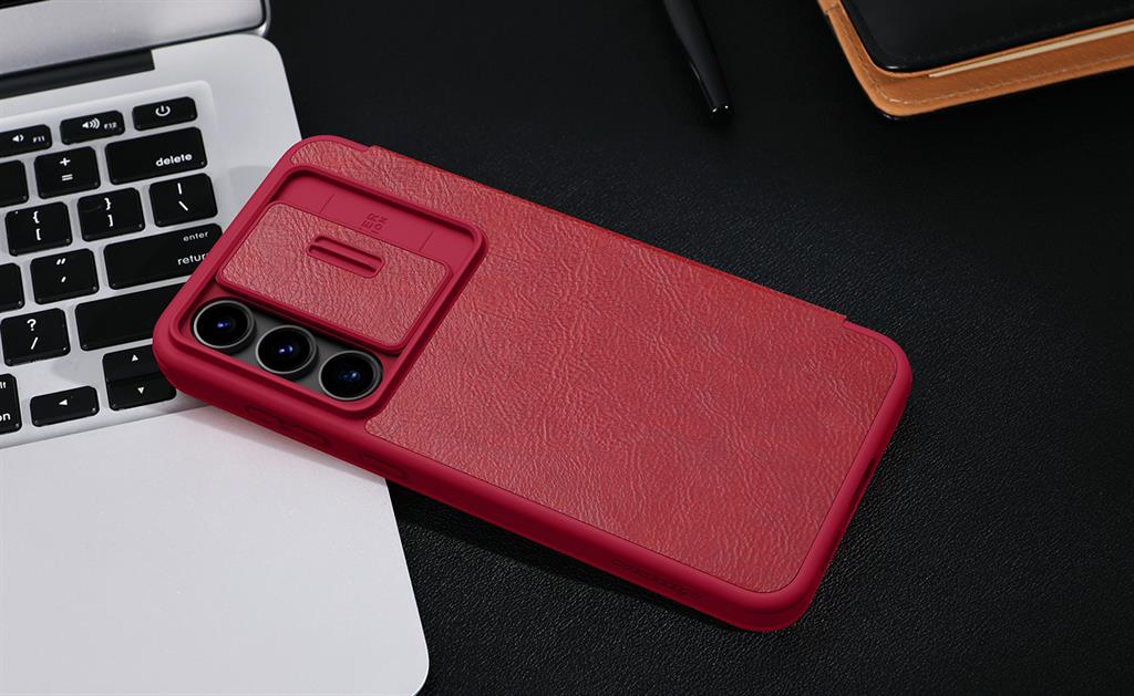 Samsung Galaxy S24 FE Nillkin Qin pro kameravédős notesz tok (Fekete)