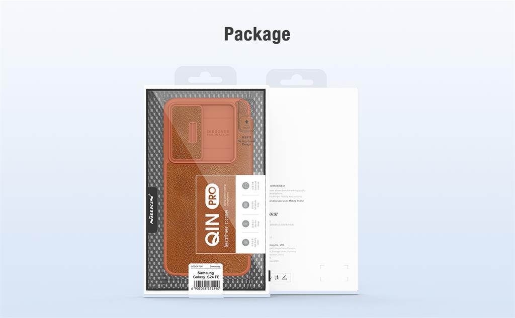 Samsung Galaxy S24 FE Nillkin Qin pro kameravédős notesz tok (Fekete)