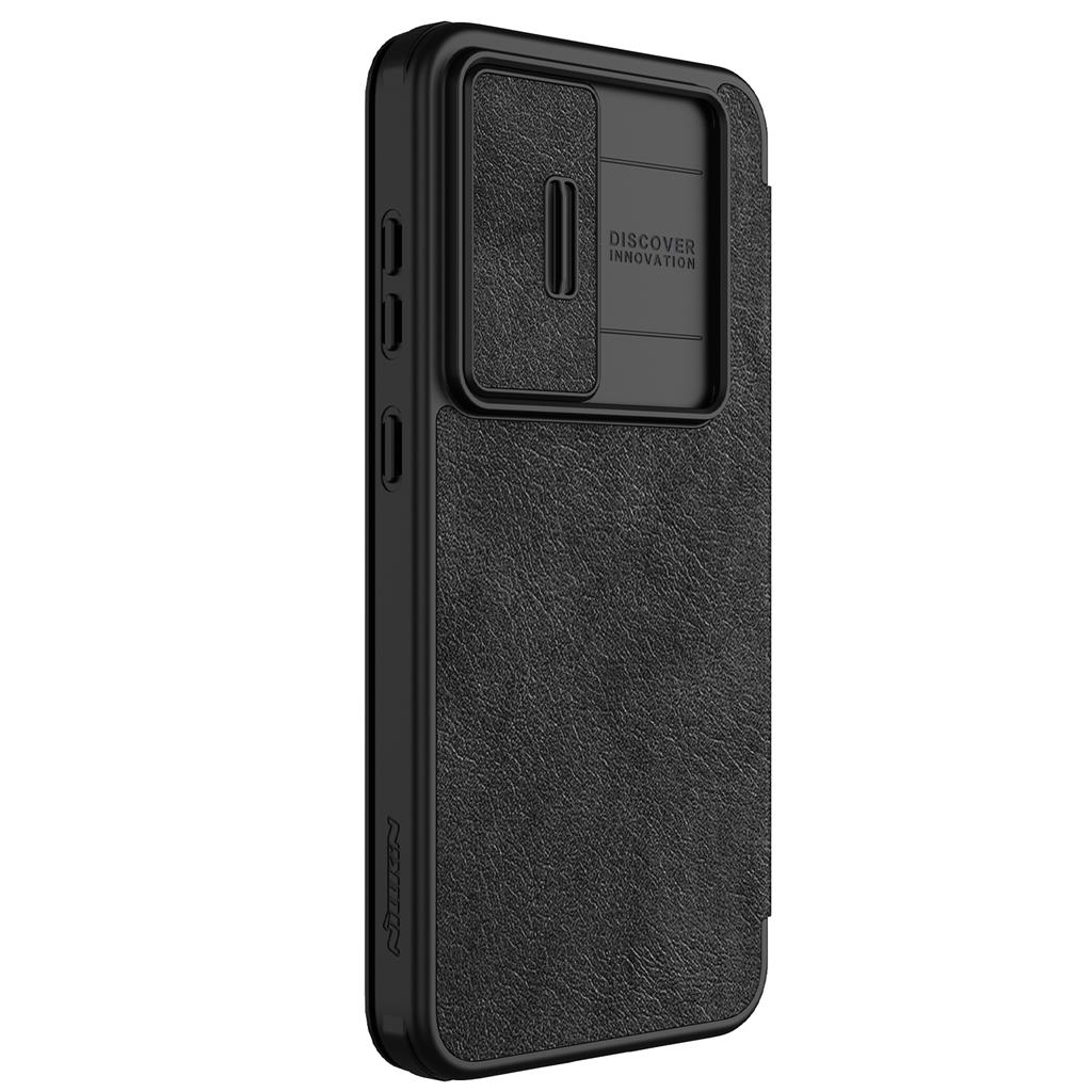 Samsung Galaxy S24 FE Nillkin Qin pro kameravédős notesz tok (Fekete)
