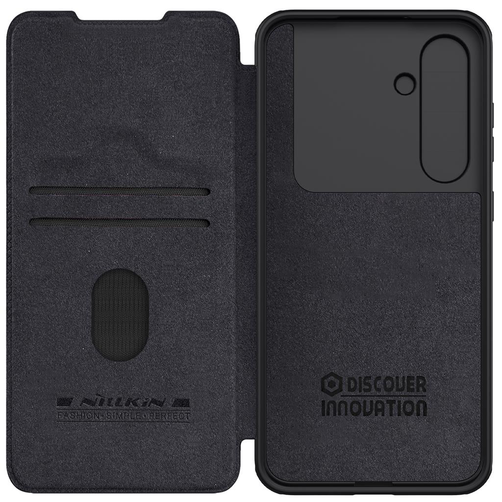 Samsung Galaxy S24 FE Nillkin Qin pro kameravédős notesz tok (Fekete)
