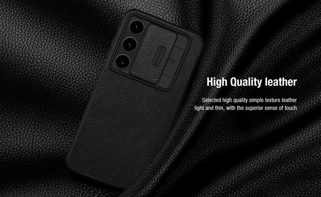Samsung Galaxy S24 FE Nillkin Qin pro kameravédős notesz tok (Fekete)