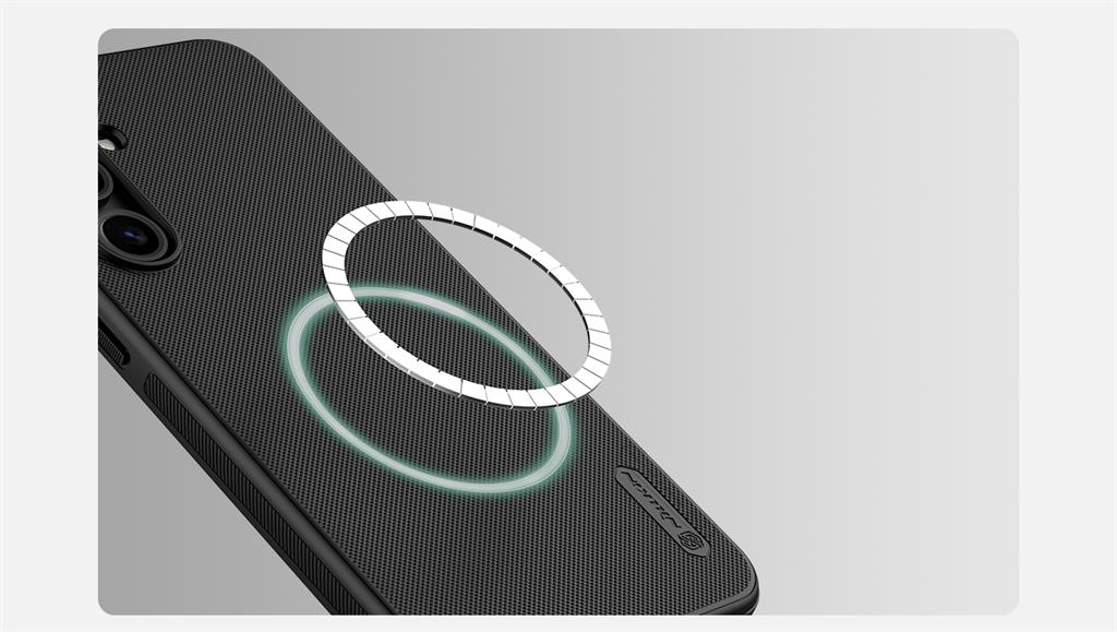 Samsung Galaxy S24 Nillkin Super frosted shield pro magsafe strapabíró hátlap tok fekete
