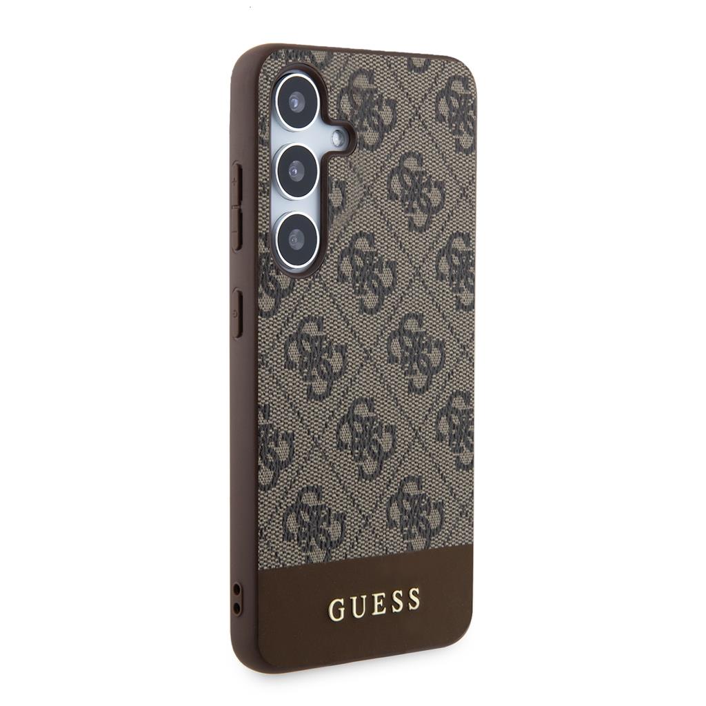 Samsung Galaxy S24 Plus GUESS PU 4G Printed Stripe hátlap tok (Barna - GUHCS24MG4GLBR) 0