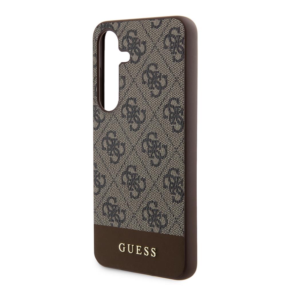Samsung Galaxy S24 Plus GUESS PU 4G Printed Stripe hátlap tok (Barna - GUHCS24MG4GLBR) 1