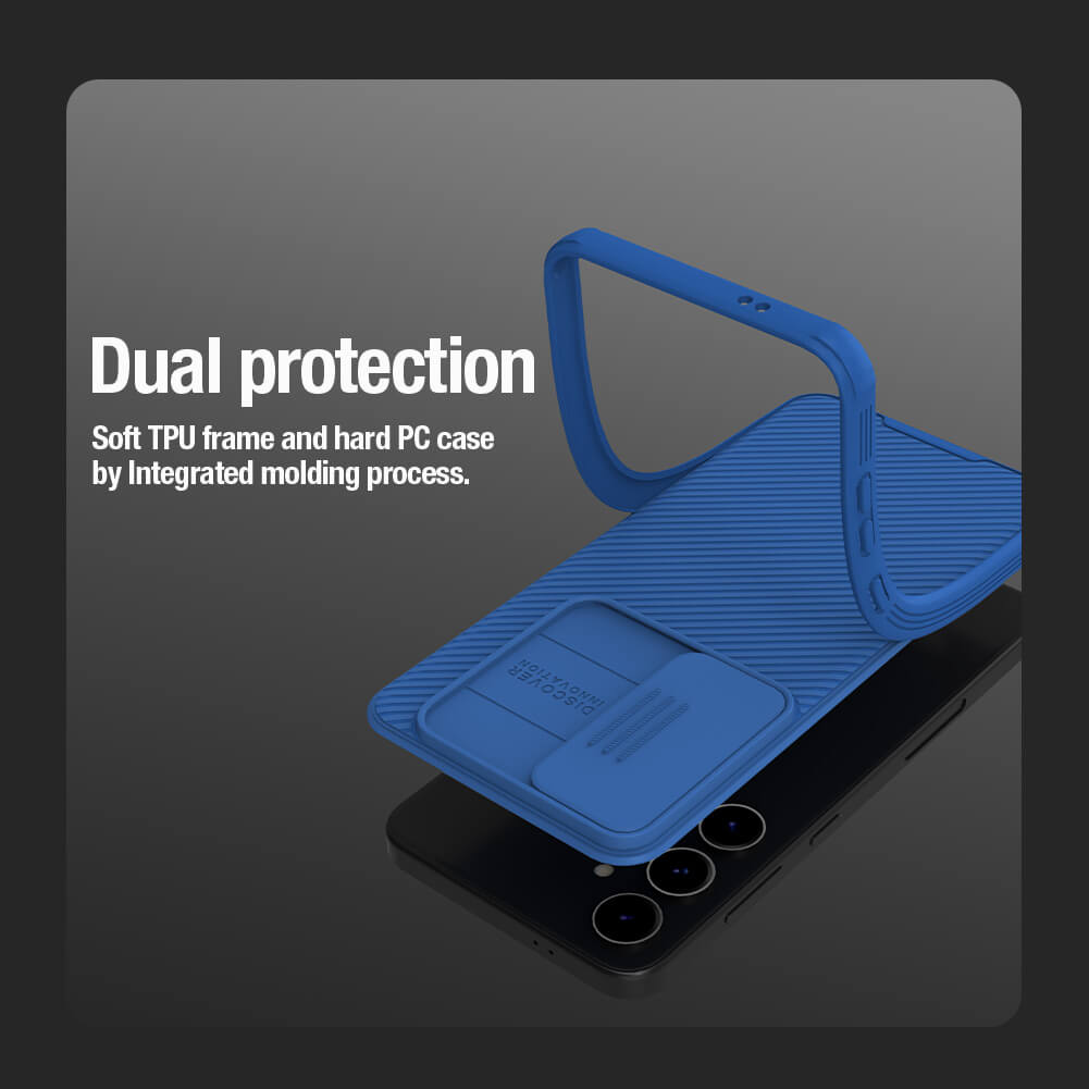 Samsung Galaxy S24 Plus Nillkin camshield pro kameravédős hátlap tok (Kék)