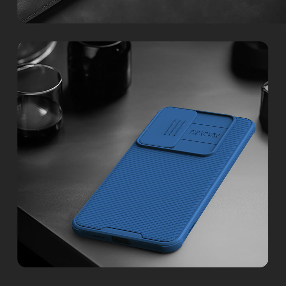 Samsung Galaxy S24 Plus Nillkin camshield pro kameravédős hátlap tok (Kék)