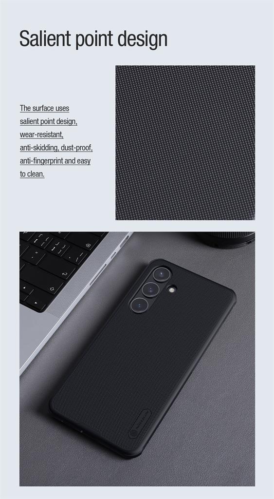 Samsung Galaxy S24 Plus Nillkin Super frosted shield pro magsafe strapabíró hátlap tok fekete