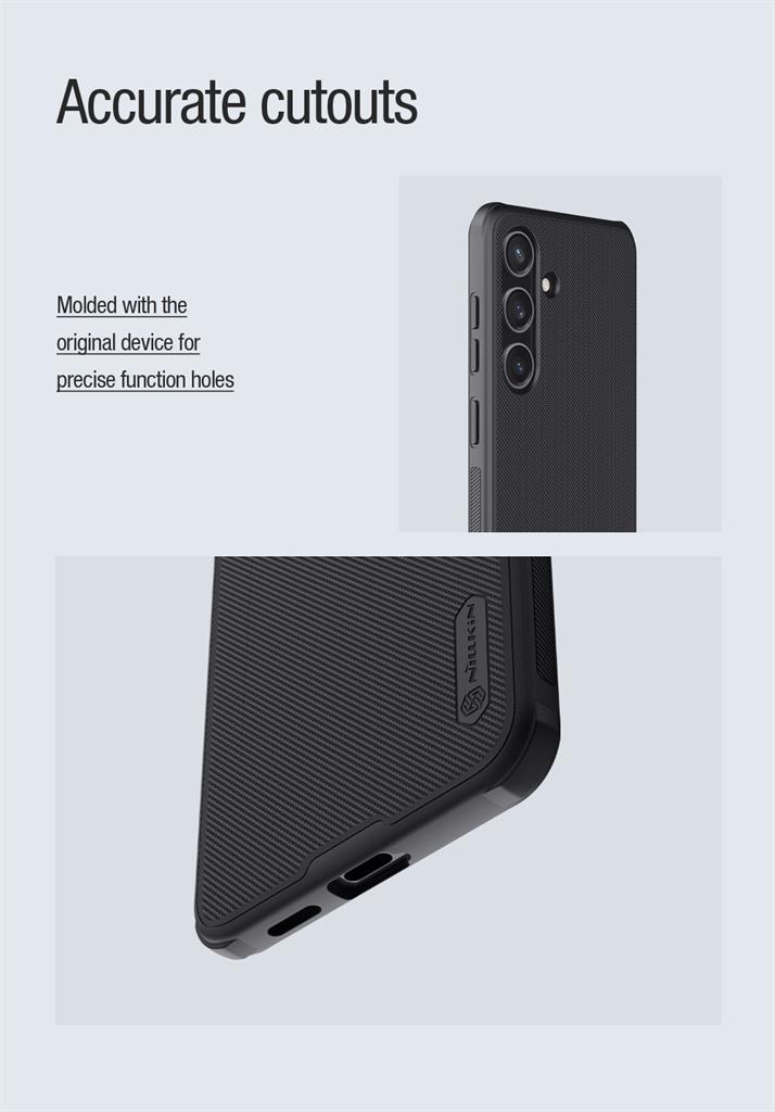 Samsung Galaxy S24 Plus Nillkin Super frosted shield pro magsafe strapabíró hátlap tok fekete