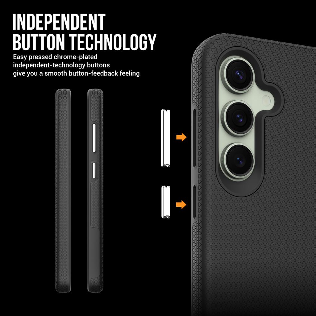 Samsung Galaxy S24 TOKO Triangle hátlap tok (Fekete)