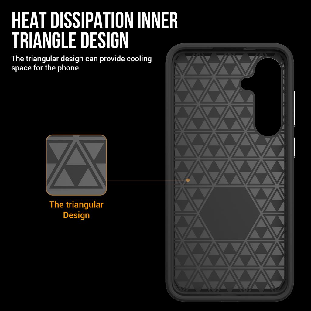 Samsung Galaxy S24 TOKO Triangle hátlap tok (Fekete)