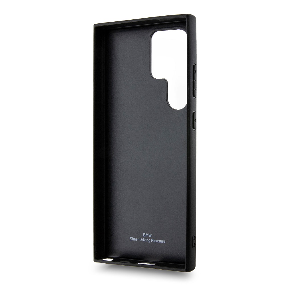 Samsung Galaxy S24 Ultra BMW Signature Leather tok – Metal Logo (Fekete) - BMHCS24L23RCGPK