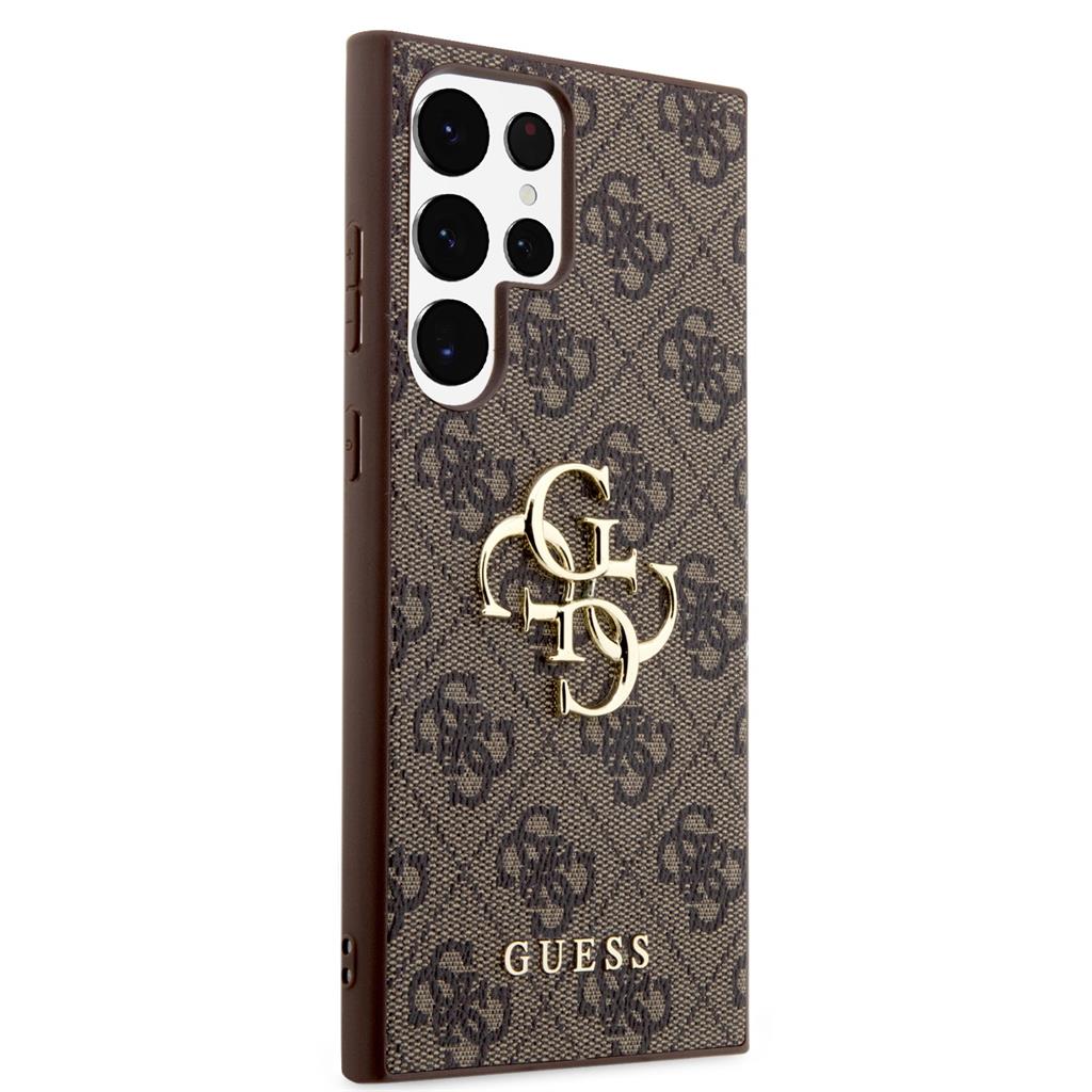 Samsung Galaxy S24 Ultra Guess PU 4G Metal Logo tok (Barna) - GUHCS24L4GMGBR