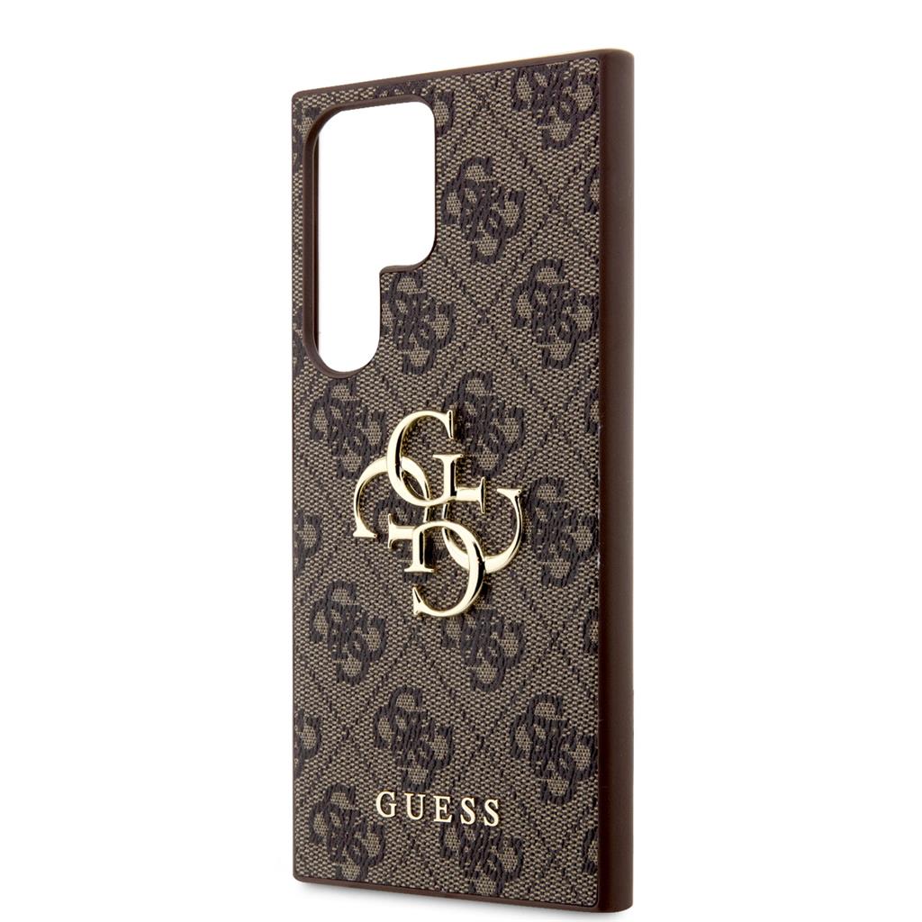 Samsung Galaxy S24 Ultra Guess PU 4G Metal Logo tok (Barna) - GUHCS24L4GMGBR