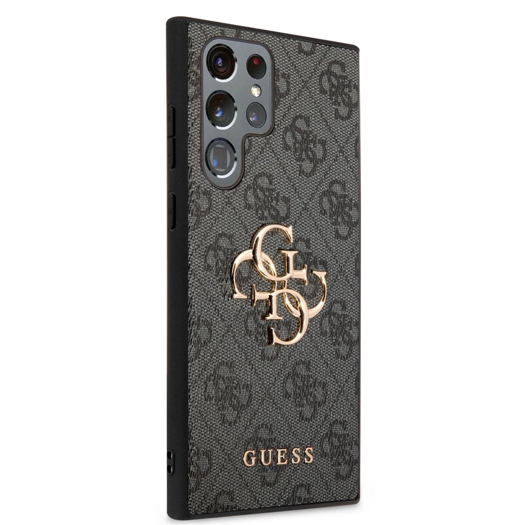 Samsung Galaxy S24 Ultra Guess PU 4G Metal Logo tok (Szürke) - GUHCS24L4GMGGR