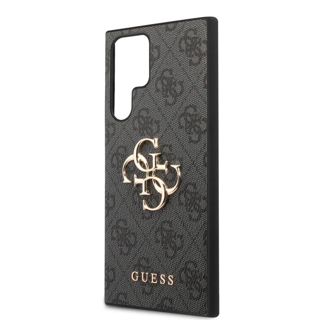 Samsung Galaxy S24 Ultra Guess PU 4G Metal Logo tok (Szürke) - GUHCS24L4GMGGR