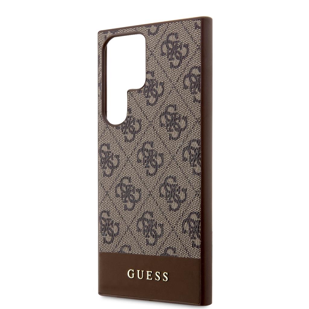 Samsung Galaxy S24 Ultra Guess PU 4G Stripe tok (Barna) - GUHCS24LG4GLBR